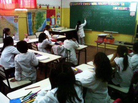 En clase de matematica